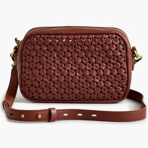 Madewell woven camera bag brown crossbody